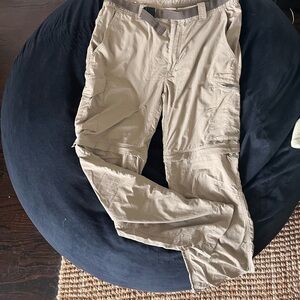 Columbia Men's Light Brown Cargo Pants Convertible Shorts